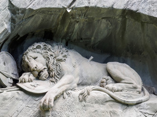Lewendenkmal, the lion monument landmark in Lucerne, Switzerland