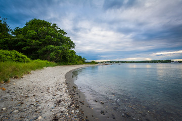 Sandy shore at Odiorne Point State Park, in Rye, New Hampshire.