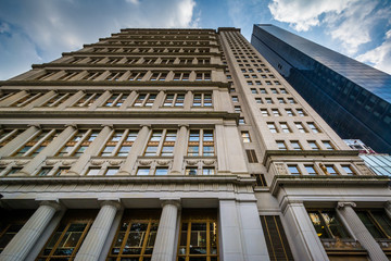 Obraz premium Skyscrapers in the Financial District, in Lower Manhattan, New Y