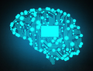 circuit board in form of brain