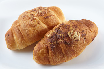 croissant on the white