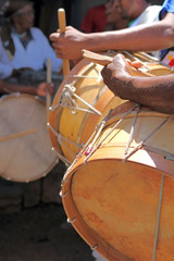 Musicians playing African drums