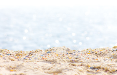 beach sea blue sky and azure water, nature background