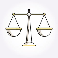 Justice Balance Libra icon symbol logo Modern style