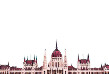 Fototapeta na wymiar budapest parliament building, isolation background