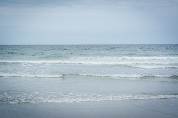 The Atlantic Ocean, in Hampton Beach, New Hampshire.
