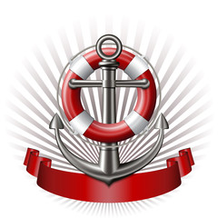 Anchor emblem, vector