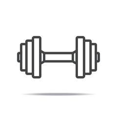 Dumbbell vector icon