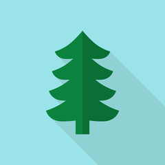 Christmas tree on blue