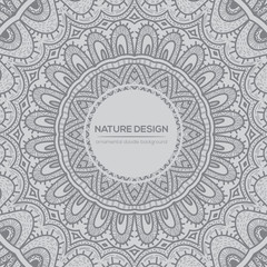 Vector nature decor for your design with abstract ornament