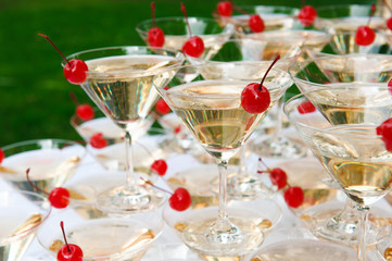 Pyramid of champagne