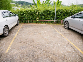 Vacant parking lot with copy space © Kwangmoozaa