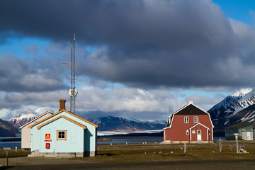 ny alesung in the svalbard island near north pole