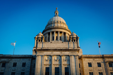 The Rhode Island State House, in Providence, Rhode Island.