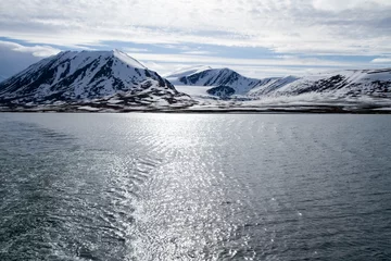 Papier Peint photo Lavable Cercle polaire svalbard view of the landscape during the summer season view of the glaciers