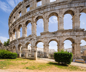 Obraz premium Ancient Roman amphitheater (arena) in Pula. Croatia.