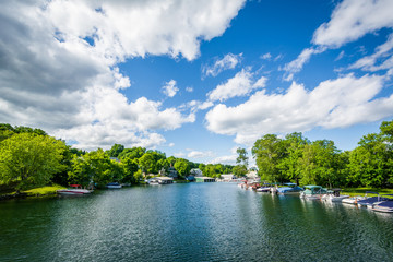 The Winnipesaukee River, in Lakeport, Laconia, New Hampshire.