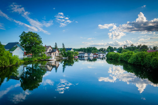 The Winnipesaukee River, In Laconia, New Hampshire.