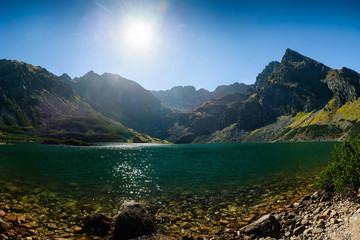 Mountain lake in Tatra Mountains