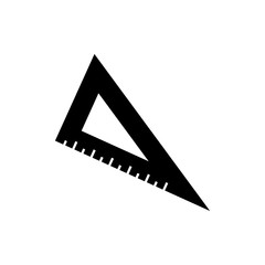 Triangle ruler icon. Vector illustration