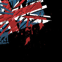 Vector abstract background with grunge textures. Union Jack back