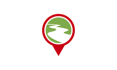 auto road location icon logo