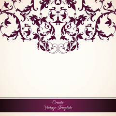 Vintage ornamental template