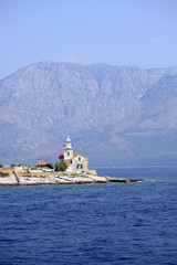 Fototapeta na wymiar Lighthouse near Sucuraj on island Hvar, Croatia