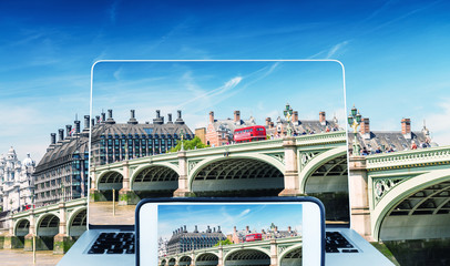 Photographing and viewing Westminster Bridge, London