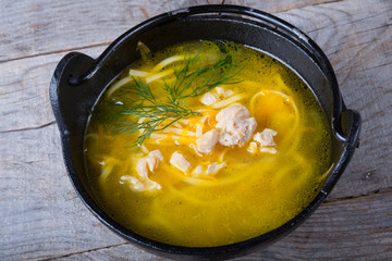 Chicken noodles soup