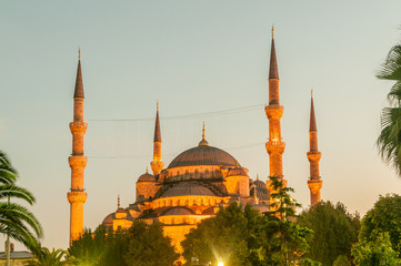 Famous mosque in turkish city of Istanbul