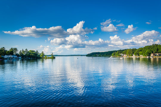 View Of Winnisquam Lake, In Laconia, New Hampshire.