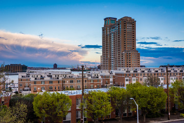 View of apartment buildings from Federal Hill Park, in Baltimore