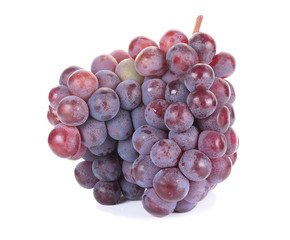 Red grape isolated on the white background
