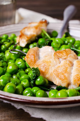 Grilled chicken on skewers