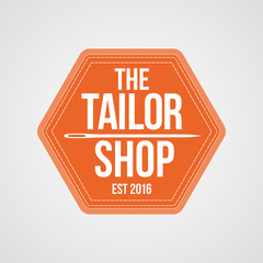 Tailor shop vector logo, sign, emblem