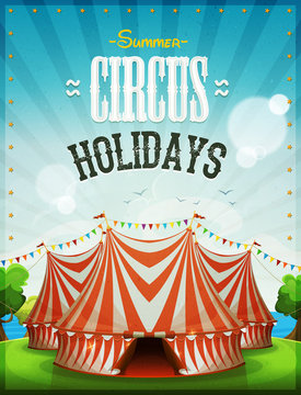 Summer Circus Holidays Poster