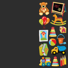 Kindergarten Play and study Vector images