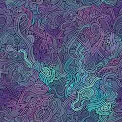 Vector seamless abstract floral decorative pattern