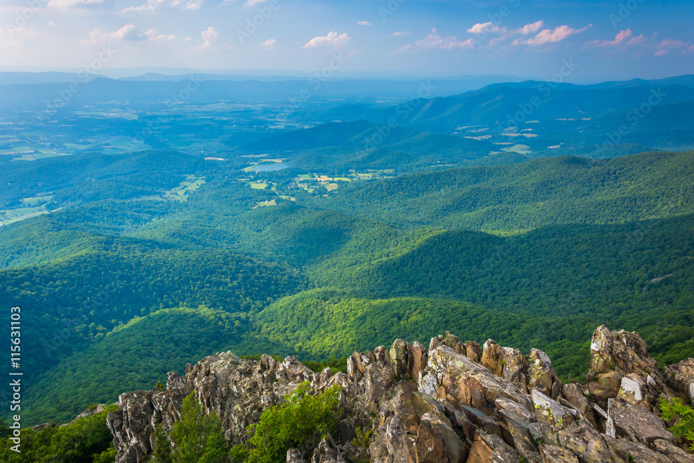 Sticker View of the Shenandoah Valley from Stony Man Mountain in Shenand