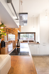 It's a pleasure to cook in cozy kitchen