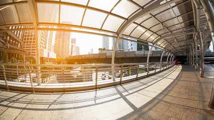The Skytrain station Chong Nonsi , Bangkok, Thailand (Fisheye style pictures)