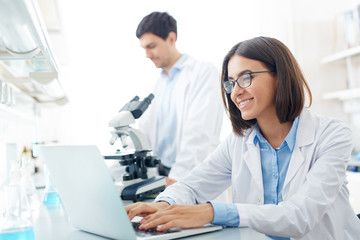 Female scientist at work