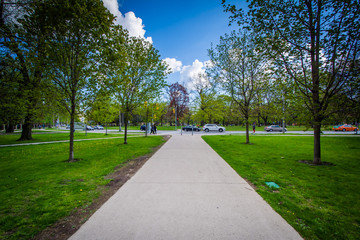 Walkway at the University of Toronto, in Toronto, Ontario.