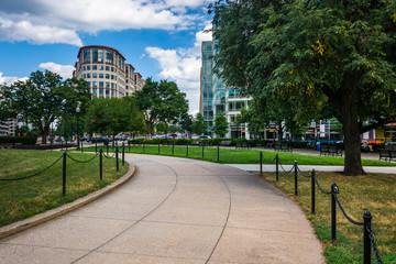 Walkway in Washington Circle Park, in Washington, DC.