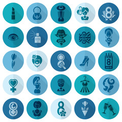 Womans Day Icon Set