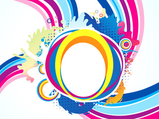 abstract artistic colorful circle explode