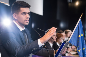 Addressing political leaders at the annual summit