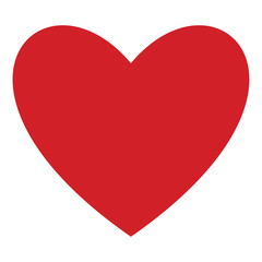 Red Heart icon isolated on background. Modern simple flat sign.