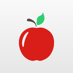 Red AppleÂ  icon isolated. Modern simple flat fruit sign. Natur
